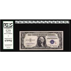 Fr. 1610 $1 1935A S Silver Certificate. PCGS Superb Gem Fr. 1610 $1 1935A S Silver Certificate. PCGS