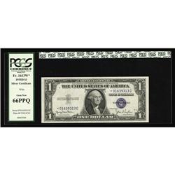 Fr. 1613W* $1 1935D Silver Certificate. PCGS Gem New 66 Fr. 1613W* $1 1935D Silver Certificate. PCGS