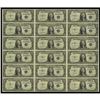Image 1 : Fr. 1614 $1 1935E Silver Certificates. Uncut Sheet of 1 Fr. 1614 $1 1935E Silver Certificates. Uncut