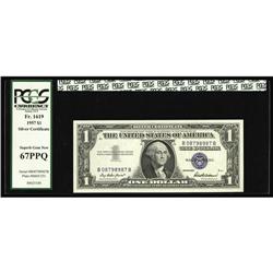 Fr. 1619 $1 1957 Silver Certificate. PCGS Superb Gem Ne Fr. 1619 $1 1957 Silver Certificate. PCGS Su