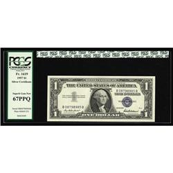 Fr. 1619 $1 1957 Silver Certificate. PCGS Superb Gem Ne Fr. 1619 $1 1957 Silver Certificate. PCGS Su