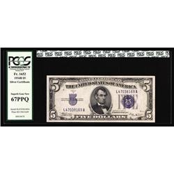 Fr. 1652 $5 1934B Silver Certificate. PCGS Superb Gem N Fr. 1652 $5 1934B Silver Certificate. PCGS S