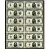 Image 1 : Fr. 1653 $5 1934C Silver Certificates.Uncut Sheet of 12 Fr. 1653 $5 1934C Silver Certificates. Uncut