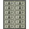 Image 1 : Fr. 1654 $5 1934D Silver Certificate Uncut Sheet of 12. Fr. 1654 $5 1934D Silver Certificate Uncut S