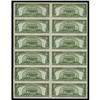 Image 2 : Fr. 1654 $5 1934D Silver Certificate Uncut Sheet of 12. Fr. 1654 $5 1934D Silver Certificate Uncut S