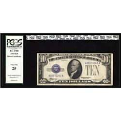 Fr. 1700 $10 1933 Silver Certificate. PCGS Very Fine 25 Fr. 1700 $10 1933 Silver Certificate. PCGS V