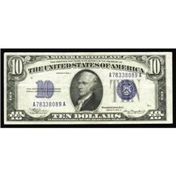 Fr. 1702 $10 1934A Silver Certificate. Face Plate 87. E Fr. 1702 $10 1934A Silver Certificate. Face 