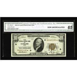 Fr. 1860-D* $10 1929 Federal Reserve Bank Note. CGA Gem Fr. 1860-D* $10 1929 Federal Reserve Bank No