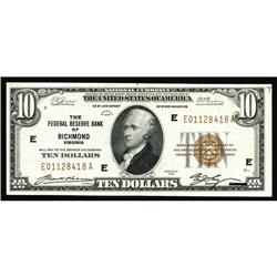 Fr. 1860-E $10 1929 Federal Reserve Bank Note. Choice C Fr. 1860-E $10 1929 Federal Reserve Bank Not