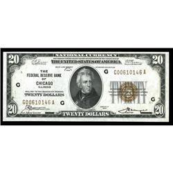 Fr. 1870-G $20 1929 Federal Reserve Bank Note. Choice C Fr. 1870-G $20 1929 Federal Reserve Bank Not