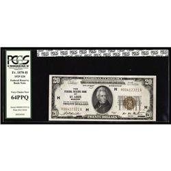 Fr. 1870-H $20 1929 Federal Reserve Bank Note. PCGS Ver Fr. 1870-H $20 1929 Federal Reserve Bank Not