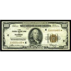 Fr. 1890-E* $100 1929 Federal Reserve Bank Note. Fine-V Fr. 1890-E* $100 1929 Federal Reserve Bank N