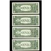 Image 2 : Fr. 1917-G $1 1988A Federal Reserve Web Notes. Four Exa Fr. 1917-G $1 1988A Federal Reserve Web Note