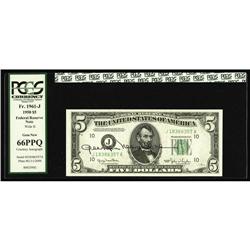Fr. 1961-J $5 1950 Federal Reserve Note. PCGS Gem New 6 Fr. 1961-J $5 1950 Federal Reserve Note. PCG
