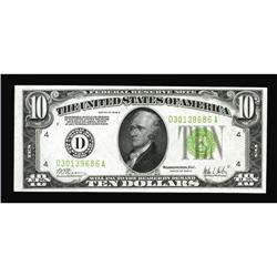 Fr. 2003-D $10 1928C Federal Reserve Note. Ch CU Fr. 2003-D $10 1928C Federal Reserve Note. Choice C