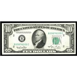 Fr. 2010-B $10 1950 Narrow Green Seal Federal Reserve N Fr. 2010-B $10 1950 Narrow Green Seal Federa