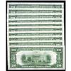 Image 2 : Fr. 2050-D $20 1928 FRNs. 10 Consecutive Notes CU Fr. 2050-D $20 1928 Federal Reserve Notes. Ten Con