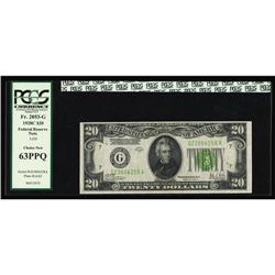Fr. 2053-G $20 1928C Federal Reserve Note. PCGS Choice Fr. 2053-G $20 1928C Federal Reserve Note. PC