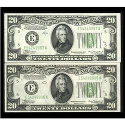 Fr. 2054-E/2055-E $20 1934/1934A Federal Reserve Notes. Fr. 2054-E/2055-E $20 1934/1934A Federal Res