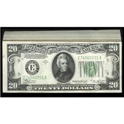 Fr. 2056-E $20 1934B Federal Reserve Notes. Ninety-eigh Fr. 2056-E $20 1934B Federal Reserve Notes. 