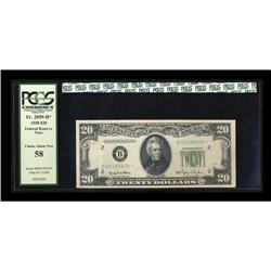 Fr. 2059-B* $20 1950 Federal Reserve Star Note. PCGS Ch Fr. 2059-B* $20 1950 Federal Reserve Note. P