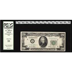 Fr. 2059-I* $20 1950 Federal Reserve Star Note. PCGS Ab Fr. 2059-I* $20 1950 Federal Reserve Note. P