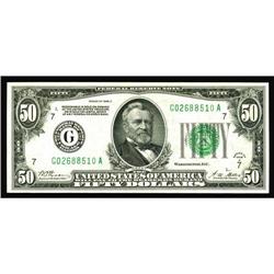 Fr. 2101-G $50 1928A Federal Reserve Note. Choice About Fr. 2101-G $50 1928A Federal Reserve Note. C