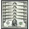 Image 1 : Fr. 2101-G $50 1928A Federal Reserve Notes. Six Consecu Fr. 2101-G $50 1928A Federal Reserve Notes. 