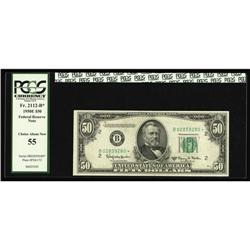 Fr. 2112-B* $50 1950E FRN STAR. PCGS Choice AU55 Fr. 2112-B* $50 1950E Federal Reserve Note. PCGS Ch