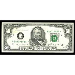 Fr. 2116-B $50 1969B Federal Reserve Note. Very Fine-Ex Fr. 2116-B $50 1969B Federal Reserve Note. V