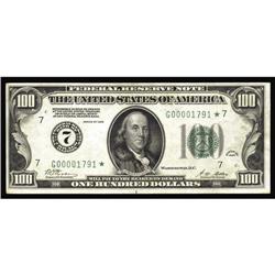 Fr. 2150-G* $100 1928 Federal Reserve Note. Extremely F Fr. 2150-G* $100 1928 Federal Reserve Note. 