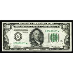 Fr. 2152-G* $100 1934 Federal Reserve Note. Very Fine-E Fr. 2152-G* $100 1934 Federal Reserve Note. 