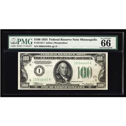 Fr. 2152-I $100 1934 Federal Reserve Note. PMG Gem Unci Fr. 2152-I $100 1934 Federal Reserve Note. P