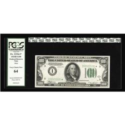 Fr. 2154-I* $100 1934B Federal Reserve Note. PCGS Very Fr. 2154-I* $100 1934B Federal Reserve Note. 
