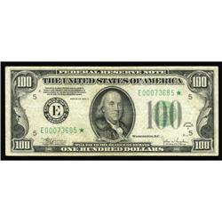 Fr. 2155-E* $100 1934C Federal Reserve Note. Fine-Very Fr. 2155-E* $100 1934C Federal Reserve Note. 