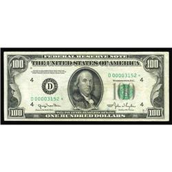 Fr. 2157-D* $50 1950 Mule Federal Reserve Note. Fr. 2157-D* $100 1950 Mule Federal Reserve Note. Ver