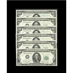 Fr. 2157-G $100 1950 Mule Federal Reserve Notes. Six Co Fr. 2157-G $100 1950 Mule Federal Reserve No