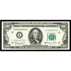 Fr. 2162-L $100 1950E Federal Reserve Note. Crisp Uncir Fr. 2162-L $100 1950E Federal Reserve Note. 