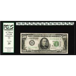 Fr. 2201-B $500 1934 Federal Reserve Note. PCGS Very Fi Fr. 2201-B $500 1934 Federal Reserve Note. P