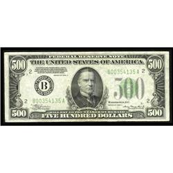 Fr. 2202-B $500 1934A Federal Reserve Note. Extremely F Fr. 2202-B $500 1934A Federal Reserve Note. 