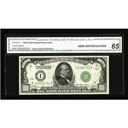 Fr. 2210-I $1000 1928 Federal Reserve Note. CGA Gem Unc Fr. 2210-I $1000 1928 Federal Reserve Note. 