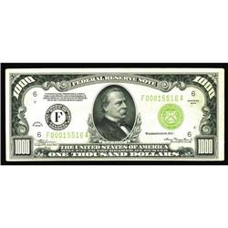 Fr. 2211-F $1000 1934 Light Green Seal Federal Reserve Fr. 2211-F $1000 1934 Light Green Seal Federa