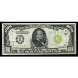 Fr. 2211-H $1000 1934 Light Green Seal Federal Reserve Fr. 2211-H $1000 1934 Light Green Seal Federa