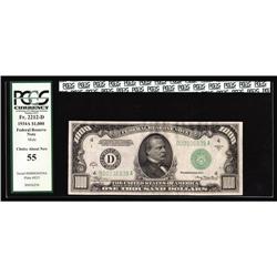 Fr. 2212-D $1000 1934A Mule Federal Reserve Note. PCGS Fr. 2212-D $1000 1934A Mule Federal Reserve N