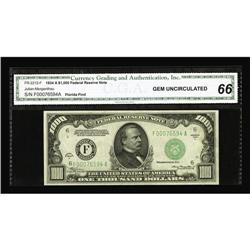 Fr. 2212-F $1000 1934A Federal Reserve Note. CGA Gem Un Fr. 2212-F $1000 1934A Federal Reserve Note.