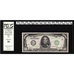 Fr. 2212-G $1000 1934A Mule Federal Reserve Note. PCGS Fr. 2212-G $1000 1934A Mule Federal Reserve N