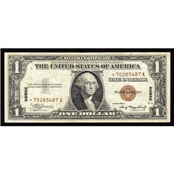 Fr. 2300* $1 1935A Hawaii Silver Certificate. Extremely Fr. 2300* $1 1935A Hawaii Silver Certificate