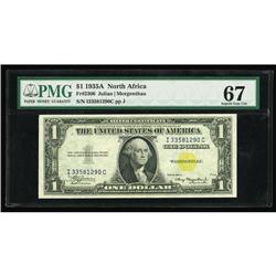 Fr. 2306 $1 1935A North Africa SC. PMG 67 Fr. 2306 $1 1935A North Africa Silver Certificate. PMG Sup