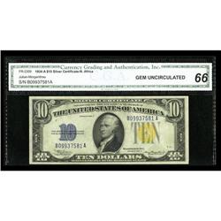 Fr. 2309 $10 1934A North Africa Silver Certificate. CGA Fr. 2309 $10 1934A North Africa Silver Certi