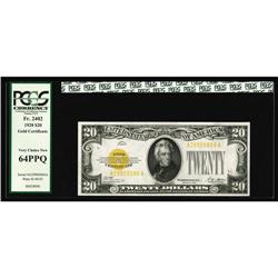 Fr. 2402 $20 1928 Gold Certificate. PCGS Very Choice Ne Fr. 2402 $20 1928 Gold Certificate. PCGS Ver